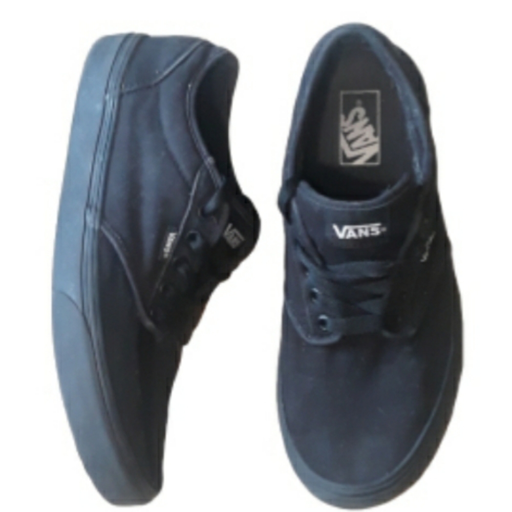 Vans Black Canvas Trainers / Vans Low Top Skate Shoes Size 10 Insole 10.5" CM 28
